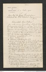 Nachlass Franz Steindachner, Brief von Carlos Berg an Franz Steindachner (06.12.1900), Inv.Nr. 35.02, Seite 1